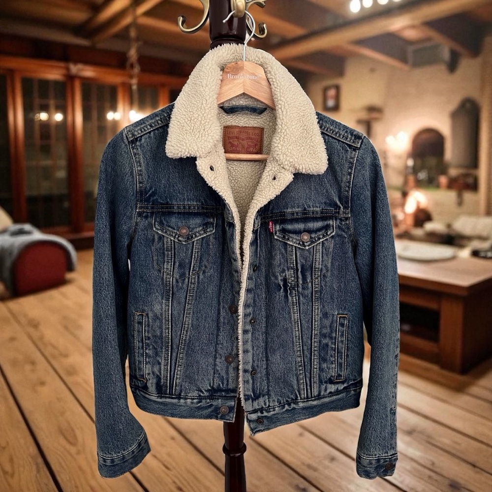 Levi's Blue Denim Women's Sherpa Jacket New w/o Tags